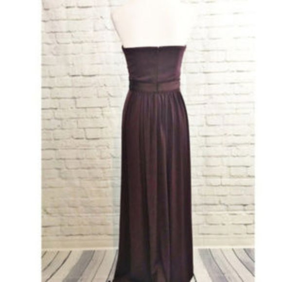 Max and Cleo Full Length Plum Gown Size 6 - Picture 4 of 7